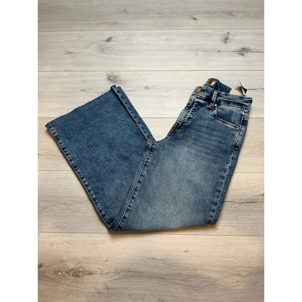 Kut From The Kloth High Rise Fab Ab Meg Wide Leg Medium Wash Jeans 00 New W Tags - Picture 7 of 8